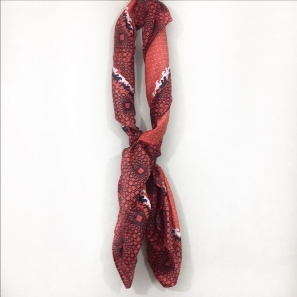 The Limited Horse Print Rust Scarf
